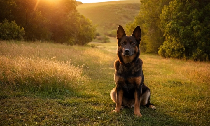 [Un perro lejos del propuesto por el Ahuyentador de Perros para Exterior, mostrando una actitud respetuosa o no entusiasta] El fondo puede ser un marco o simplemente la página del artículo en sí No olvide incluir información clara y concisa acerca del producto y su función en la imagen de portada