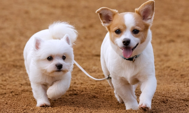 1) Un perro Bichón en compañía de un adulto, con el perro sentado a sus pies y mirando hacia arriba El perro debería tener el pelaje suave y liso como una sábat, con tonalidades entre los colores del cielo al atardecerse 2) La coloración del perro debe ser un delicado acrulao que varía de tono en tono, combinando tonos del mismo tono en la parte superior y inferiores, pero sin ser monótonos El perro debería tener una expresión tranquila y contenta que refleje su personalidad amistosa y carismática 3) La composición de la imagen debe ser simple y elegante, con un fondo neutro en tono suave para no interferir con el highlight del perro Evita los paisajes o imágenes generales que no sean relevantes al tema del artículo