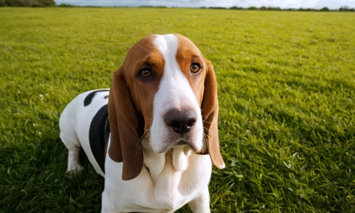 1) Un hermoso Grifón vandeano basset en una ambientación natural, como un jardín o campo abierto; y 2) Sus ojos enormes y encantadores, que reflejan la personalidad juguetona y traviesa de esta raza tan linda El fondo del imagen debe ser atractivo y no alterar el conjunto fotográfico Algo como un cielo celeste en tonos azules podría ser perfecto para transmitir esa sensación tranquila y refrescante que tienen estos perros Recomiendo elegir una tonalidad suave o pastel, ya que el estilo naturalista debe resaltar la belleza y gracia del perro, no su presencia en un estudio de fotografía Dejar espacio adecuadamente entre las dimensiones de la imagen (aproximadamente 16:9) también es recomendable para darle a la portada un aspecto más profesional y alentador