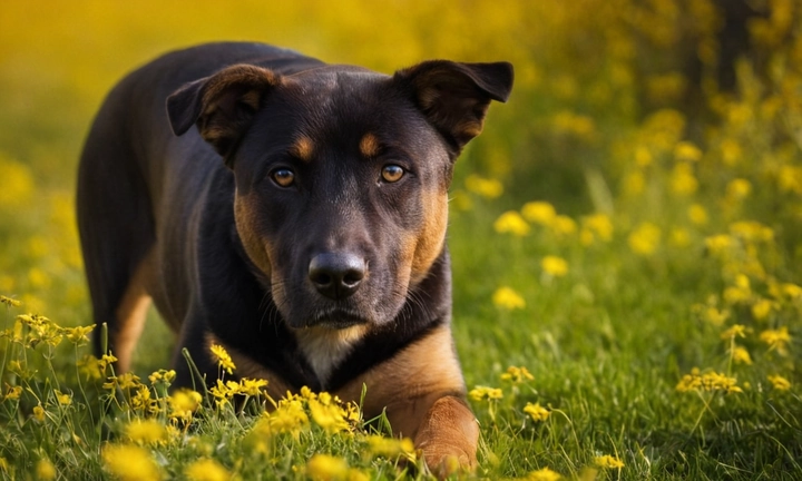 1) Un hermoso perro ruso europeo en diferentes posiciones, como jugando, ladrando o mirando hacia arriba; 2) Sus ojos grandes y carismáticos que parecen estar brillando con vida; 3) Un fondo suave y alegre que destaque el perro y sus características Es importante que la imagen transmita elegancia, majestad y respeto por este animal fascinante