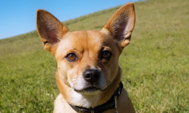 1) Un perro de pecho aprobado, con ojos azules y una expresión luchadora; 2) Un paisaje natural alrededor del área donde habita este pequeño luchador; y 3) Una simple pero elegante fuente en el centro de la imagen que muestre Lancashire Heeler en chino (si es posible)