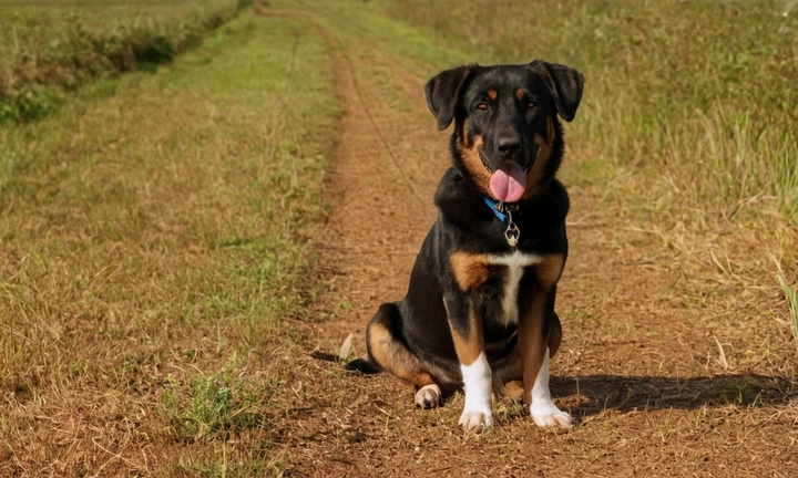 1) Una representación impresionante y realista del perro de Pastorema, con características únicas como colores contrastados, patas erguidas e interacciones naturales 2) Una atmósfera tranquila y acogida que transmita el ambiente rural en el que se cría esta raza noble 3) Personajes locales ataviados con camisetas o trajes de la región, para darle profundidad cultural al tema del artículo La elección de la imagen debe ser cuidadosamente considerada y relevante a la temática y propósito del sitio web en el que esté presentada