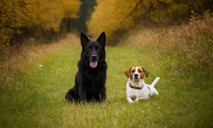 1) Un pastor ruso de Mioritza en posesión, con su aspecto hermoso y cautivador; 2) Una visión detallada del terreno natural donde habita esta preciosa raza canina; y 3) Un ambiente interesante o cultural que destaque el enfoque del artículo