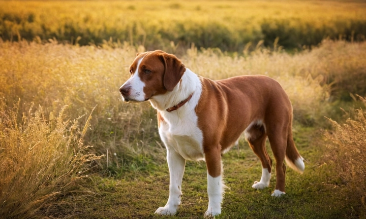 1) Un perro adulto con una combinación interesante de colores, como marrón y blanco o incluso un tono de capa; 2) Una expresión leal y valiente que refleje la naturaleza combativa de esta raza canina; y 3) Una visión capturada en el momento preciso para destacar sus características únicas