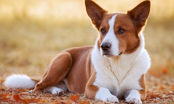 1) Un hermoso Perro de Chindo en fondo blanco, con la cabeza y las patas levantadas para darle volumen a la foto; 2) Una paleta de colores suave y suave que incluya tonos azules, plateados y neutros Evita los elementos brillantes o resplandecientes que puedan confundir a los visitantes La imagen debe transmitir un mensaje sereno y tranquilo para complementar el tema del artículo