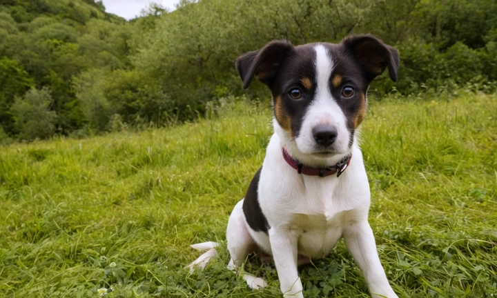 1) Un perro Anglo-Frances en acción cazando, con ojos alertas y caras expresivas; 2) Un fondo natural con un paisaje idílico, como un valle verde o una pradera llana Evita incluir información detallada sobre el propietario del perro, la ubicación específica del paisaje o la fecha de las imágenes La imagen debe ser atractiva y representar la temática principal del artículo sin overloadingla información en el texto que aparecerá detrás