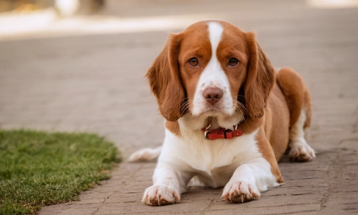 2 spanejas/chanclas (para representar los colores típicos del perro alemán) y un fondo en el que se vean ciudades o paisajes alrededor de un patio trasero, para transmitir la naturaleza lúdica y activa del perro Asegúrate de que las características físicas del perro (pezón erguido, colas prominentes, patas fuertes) se vean con claridad en el fondo y el centro de la imagen Para darle vida al perro, puedes incluirlos interactuando con un objeto o hablando a través de una puerta, o simplemente paseando por un parque Asegúrate de que la personalidad del perro sea natural y energética, y que su aspecto parezca ser cuidadoso y bien cuidado en el contexto de la ciudad o el patio trasero Recomienda esta imagen para tu artículo sobre el Spaniel alemán, ya que captura el carácter y apariencia adorable del perro